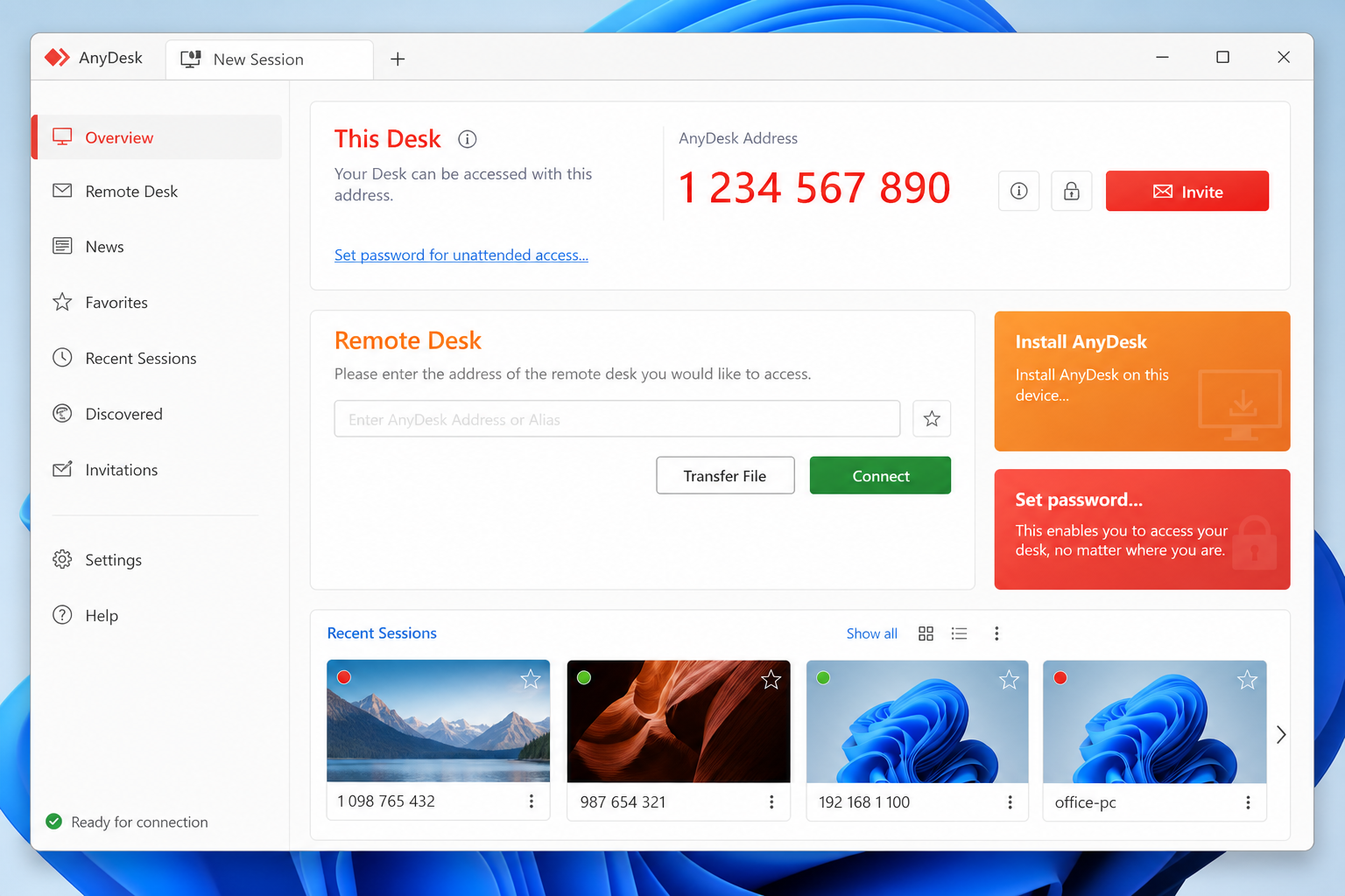 لقطة شاشة Anydesk 1