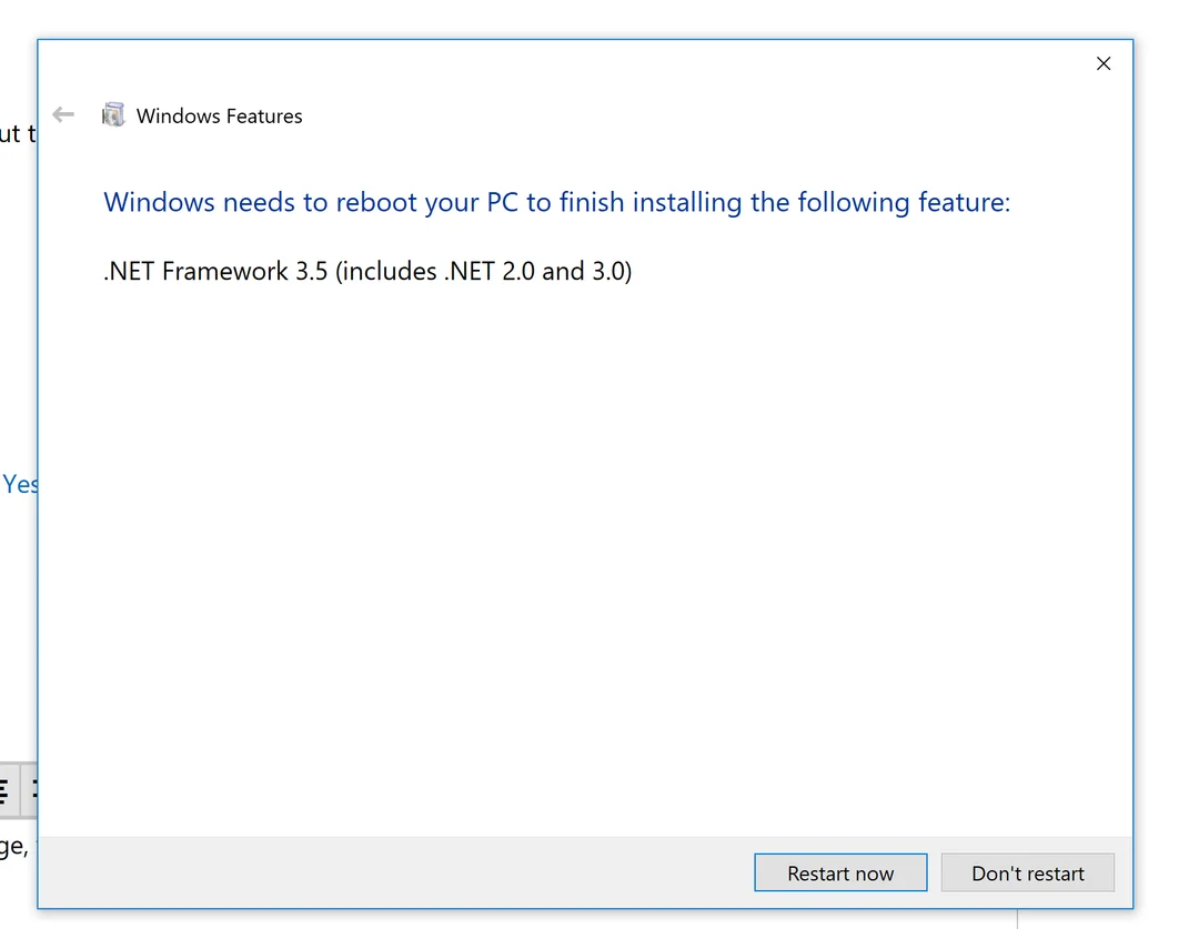 لقطة شاشة .NET Framework 3.5 3