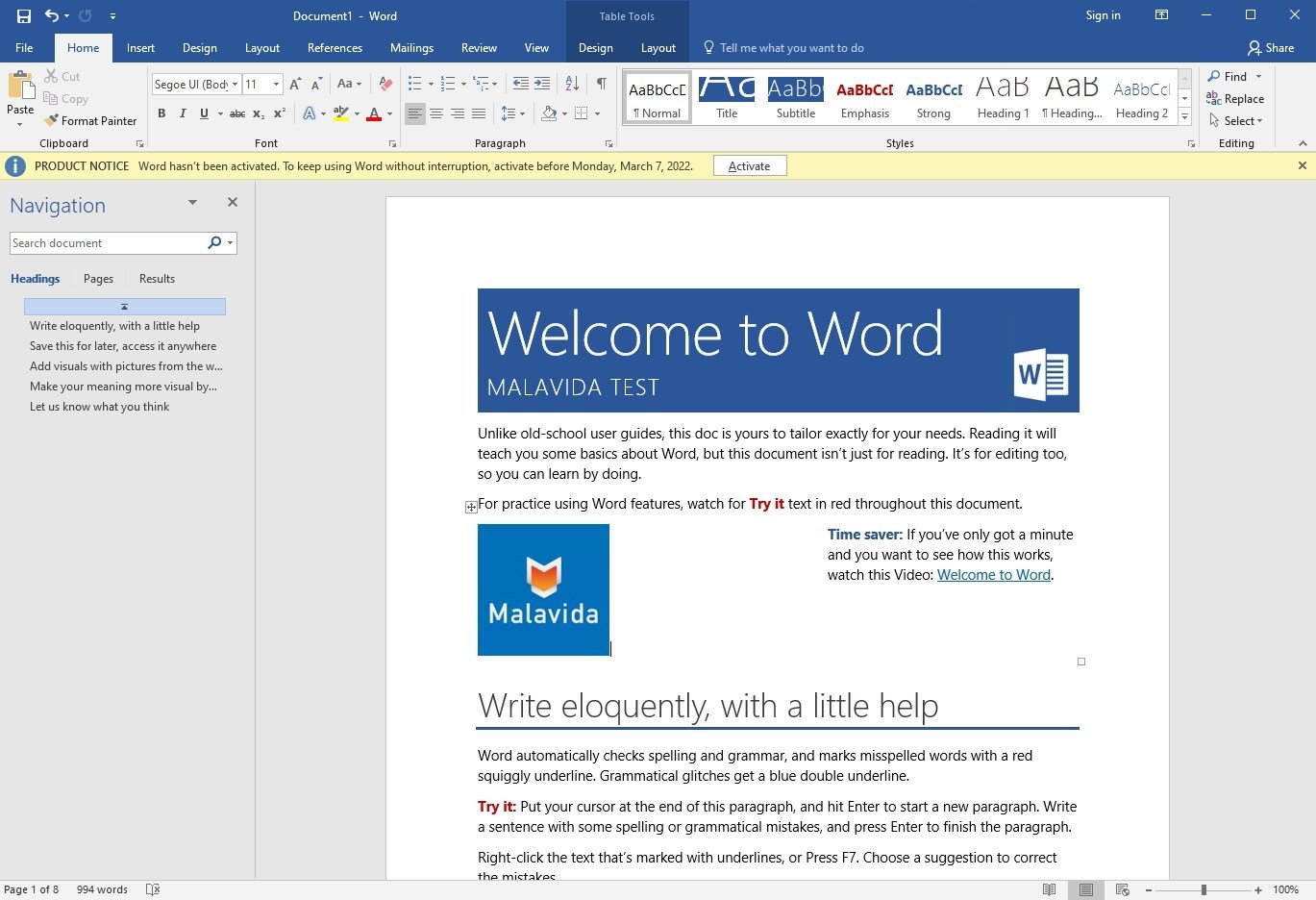 لقطة شاشة Microsoft Office 1