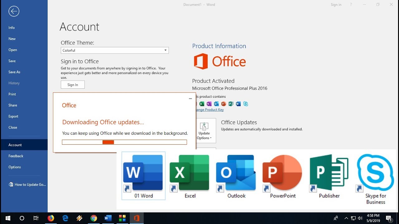 لقطة شاشة Microsoft Office 3