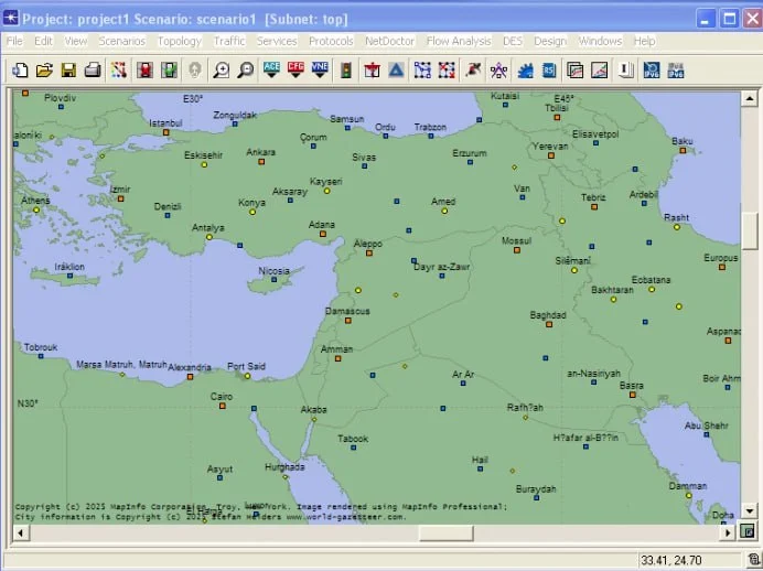 لقطة شاشة OPNET 2