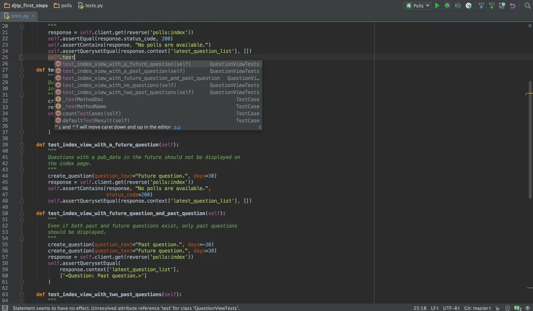 لقطة شاشة PyCharm 1