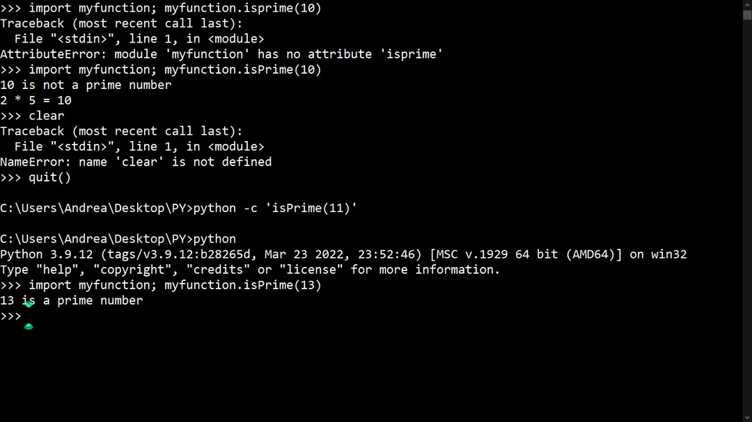 لقطة شاشة Python 1