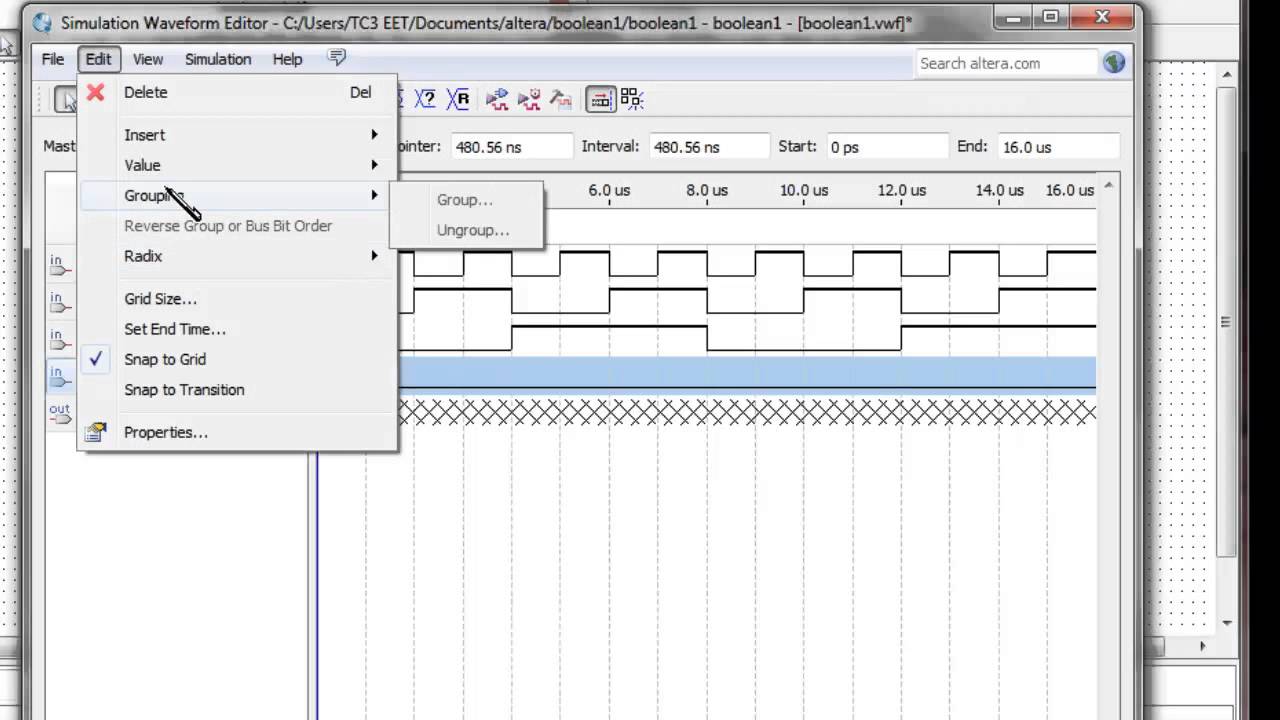 لقطة شاشة Quartus 1