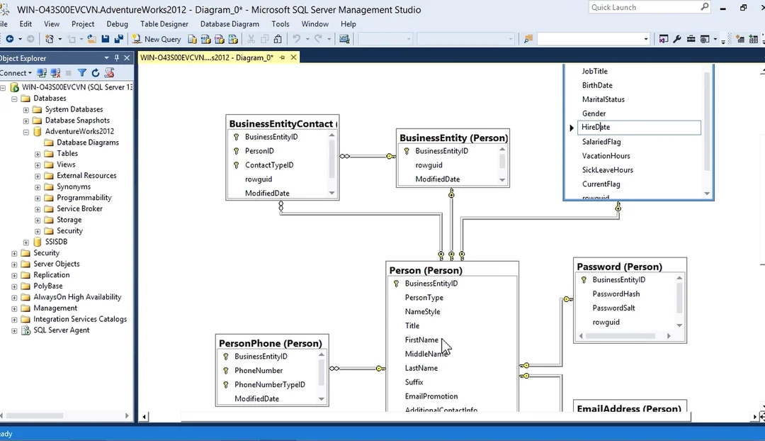 لقطة شاشة SSMS 2