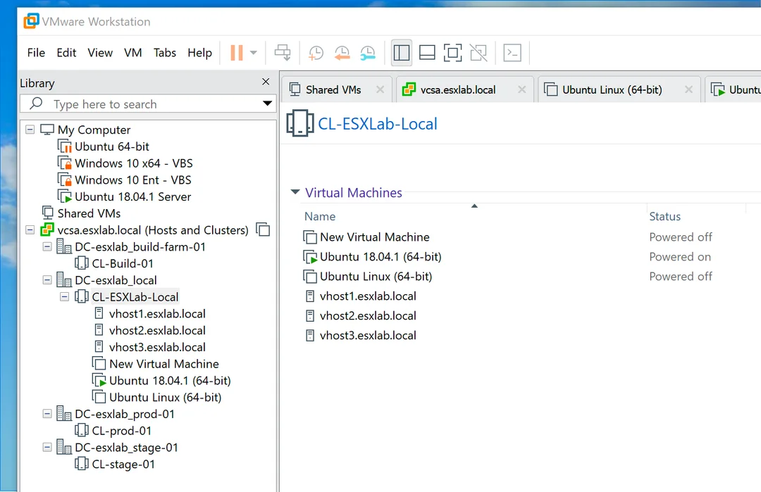 لقطة شاشة VMware 2