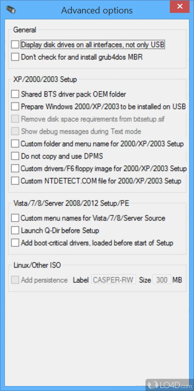 لقطة شاشة WinSetupFromUsb 2