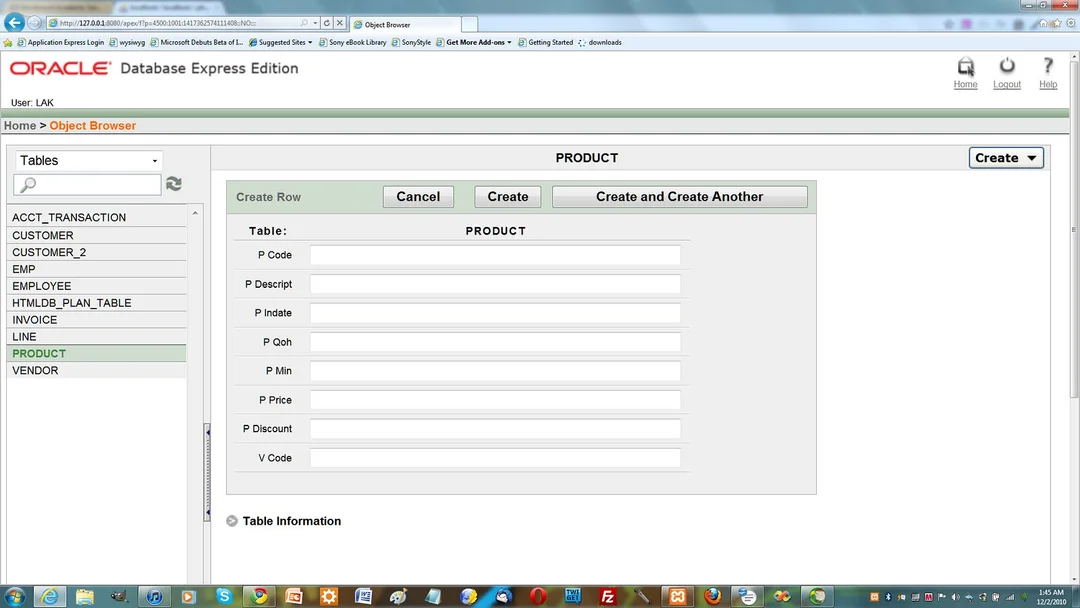 لقطة شاشة Oracle 2