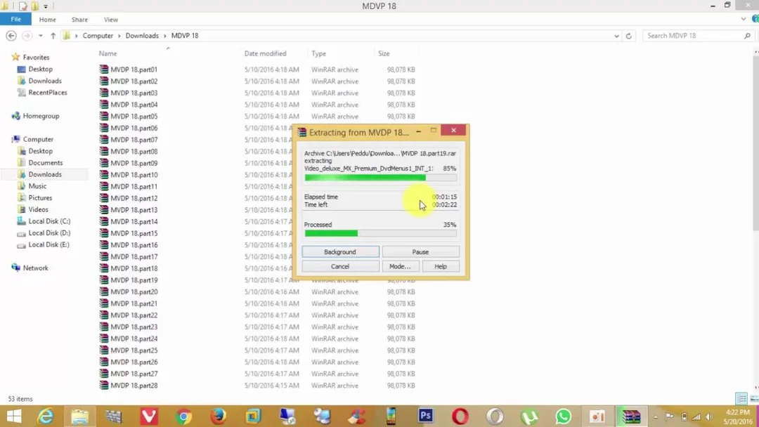 لقطة شاشة WinRAR 3