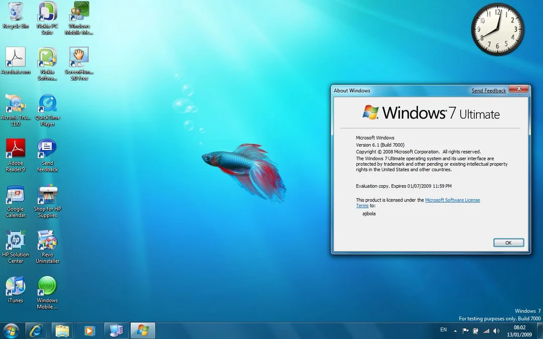Windows 7 Screenshot 1