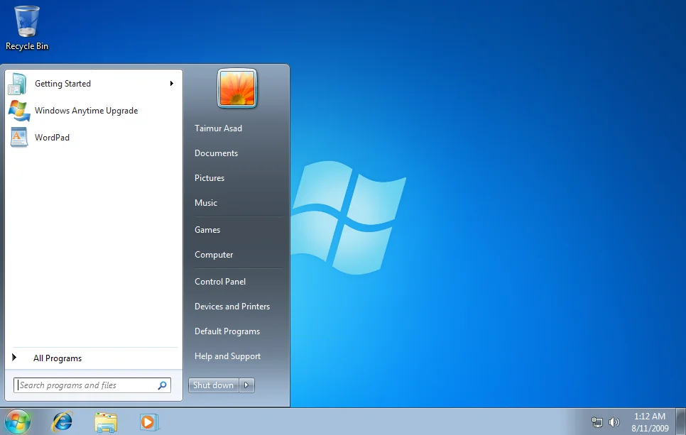 Windows 7 Screenshot 3