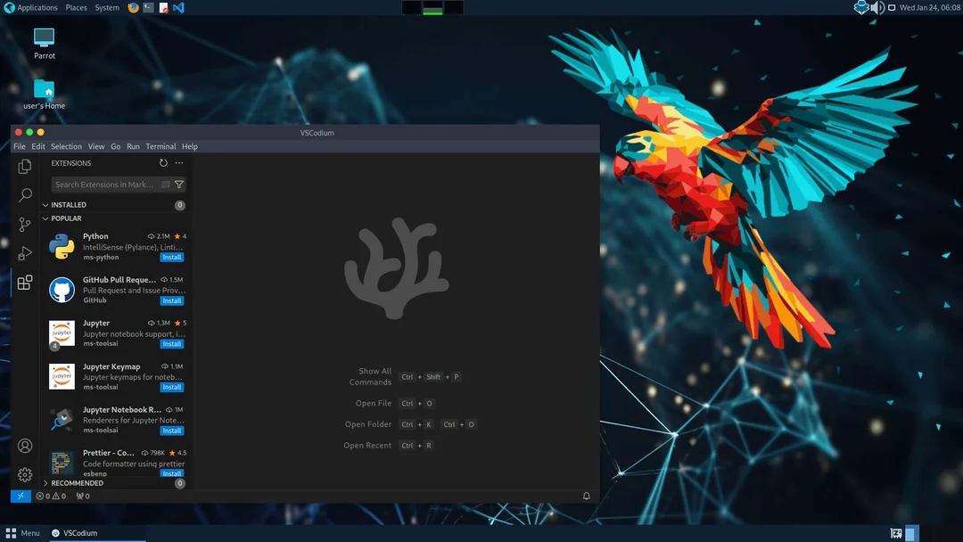 لقطة شاشة Parrot Security 2